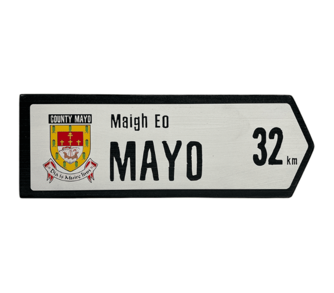Celtic Aer Custom Irish County Road Sign:  Mayo