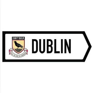 Celtic Aer Custom Irish County Road Sign:  Dublin