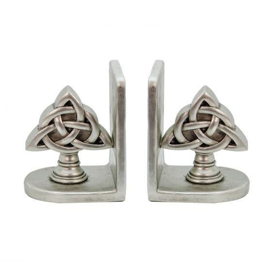 Bridgets of Erin Brushed Nickel Trinity Book Ends