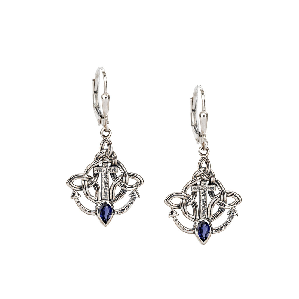 Keith Jack Sterling Silver Rocks and Rivers Anchor Earrings