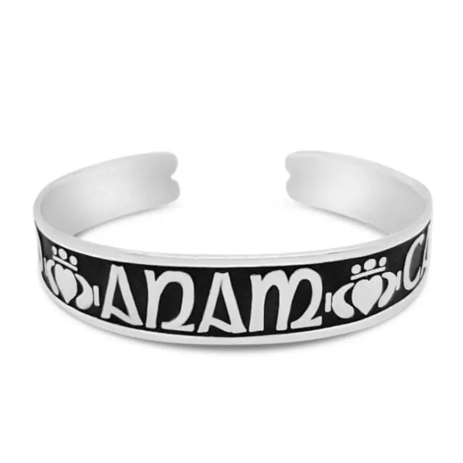 Boru Jewelry Mo Anam Cara Bangle Bracelet Medium Oxidized