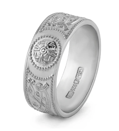 Boru Jewelry Celtic Warrior Silver Band
