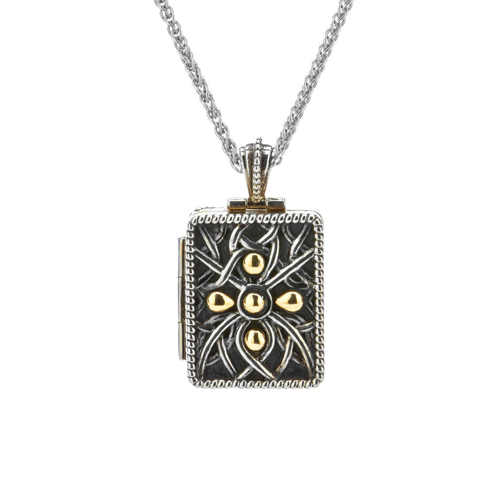 Keith Jack Oxidized Silver + Gold Unisex Locket