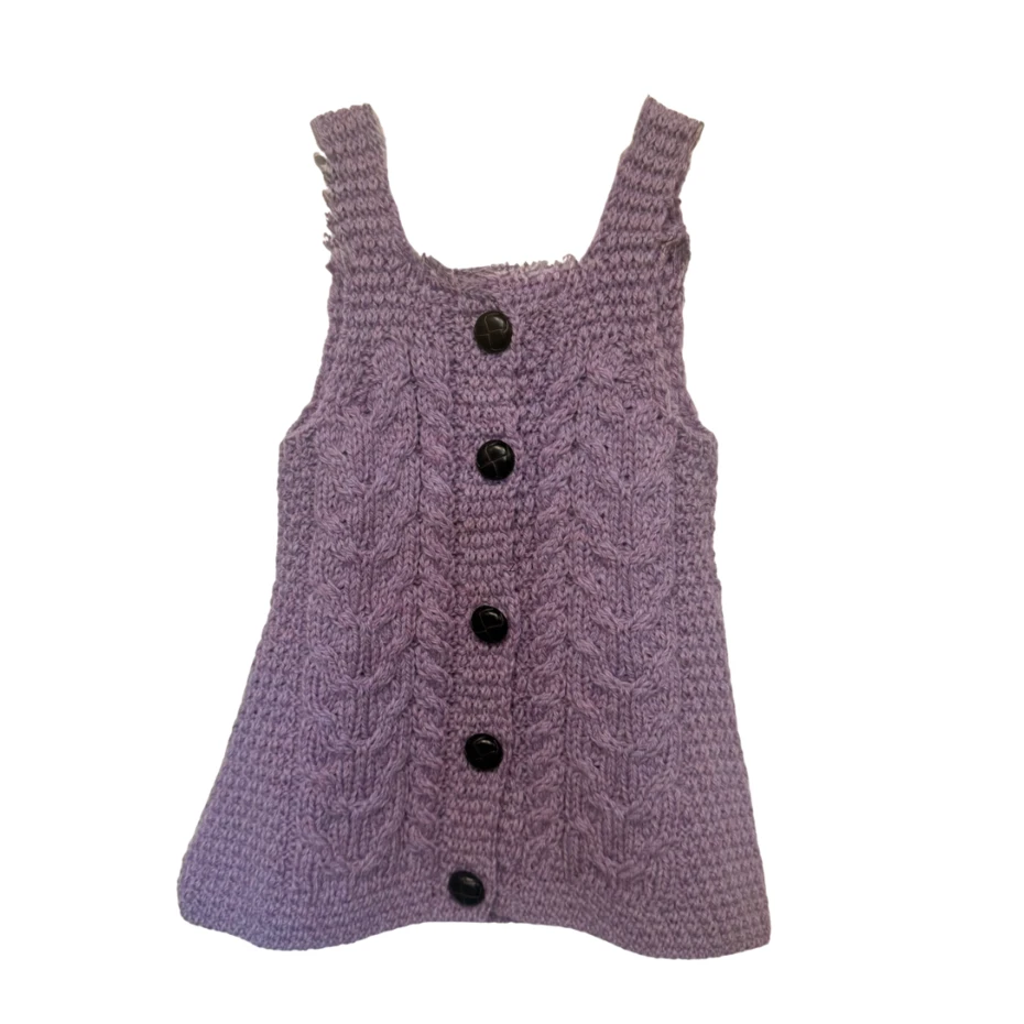 Aran Woollen Mills Baby Aran Dress - Lavender