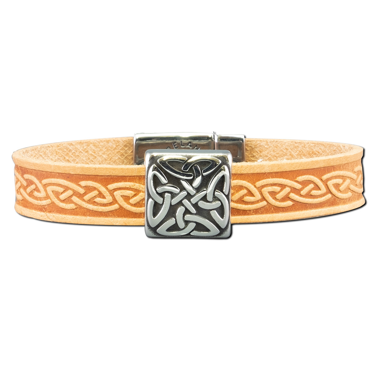 Lee River Braden Square Magnetic Leather Cuff (Assort. Colors)