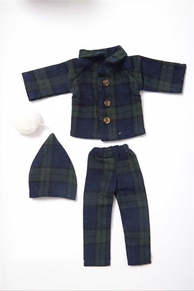 Lee Valley Ireland Elf on the Shelf Blue and Green Tartan Pajama Set