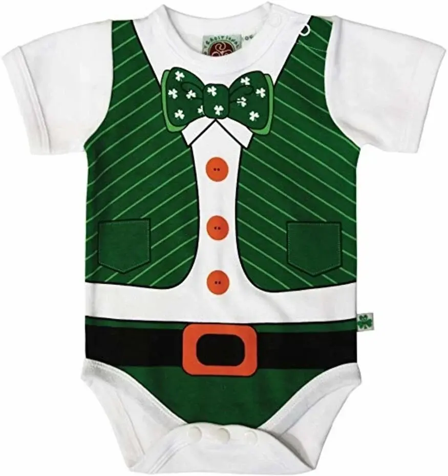 Traditional Craftwear Leprechaun Vest + Bowtie Onesie
