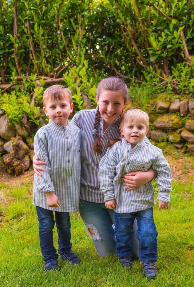 Lee Valley Ireland Kids Soft Flannel Grandfather Shirt