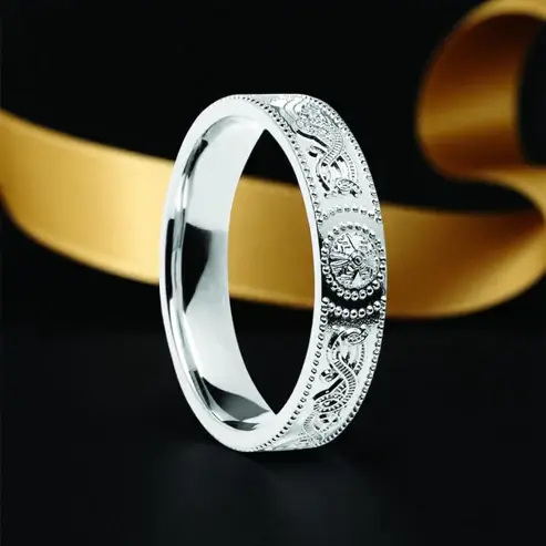 Boru Jewelry Celtic Warrior Silver Band