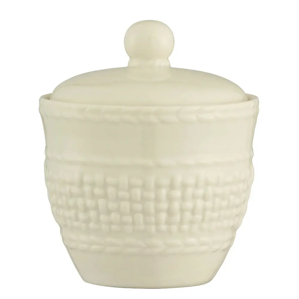 Belleek Galway Weave Sugar Bowl