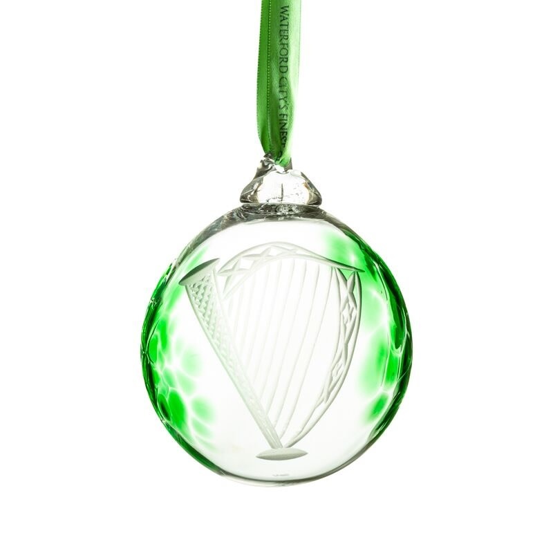 Irish Handmade Glass Company Irish Harp Bauble