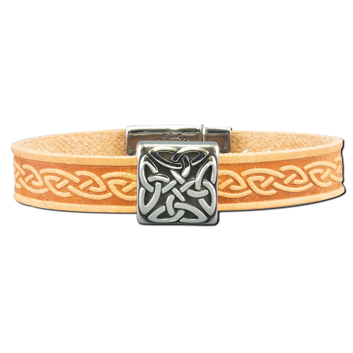 Lee River Braden Square Magnetic Leather Cuff (Assort. Colors)