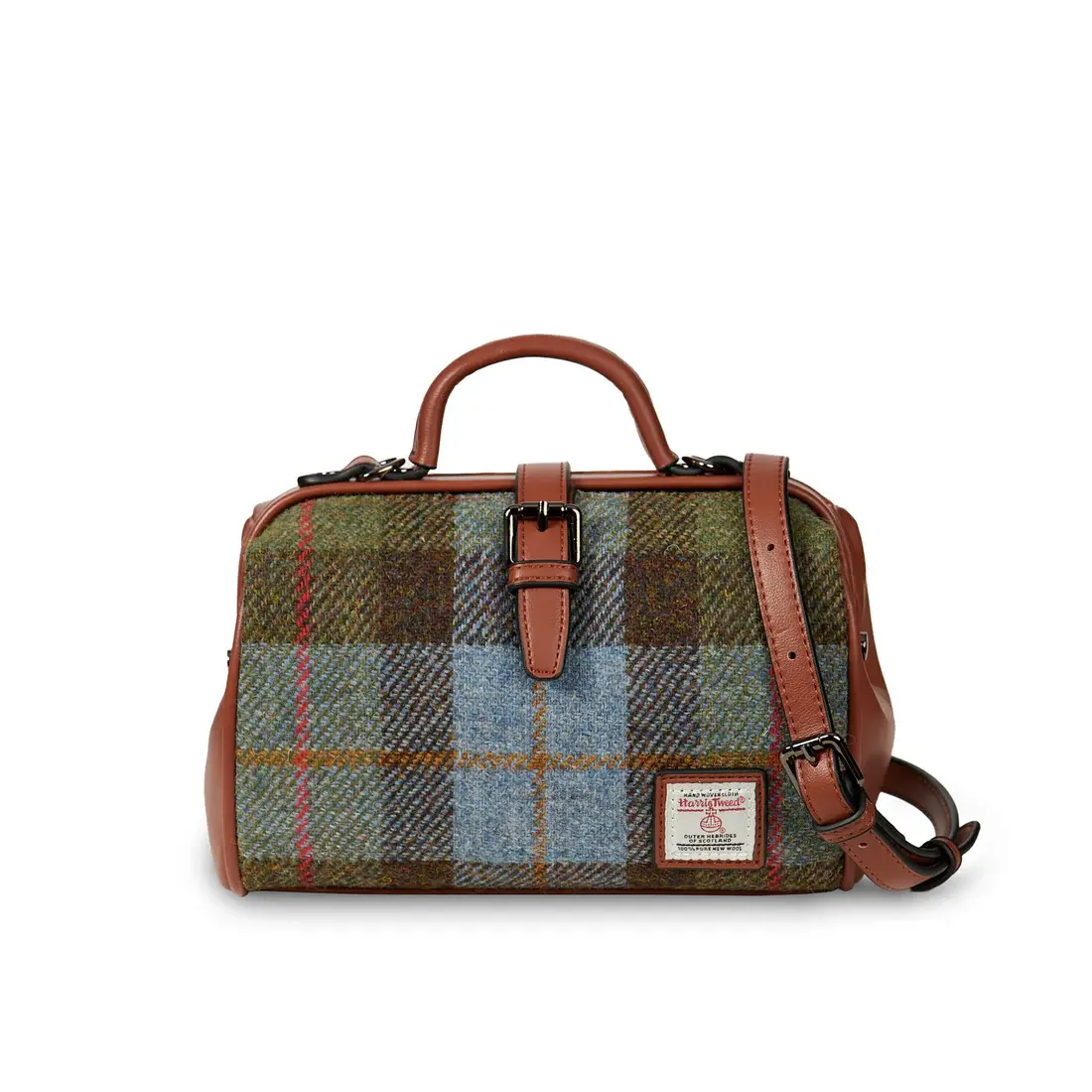 Islander Medium Doctor Bag: Chestnut Blue Tartan