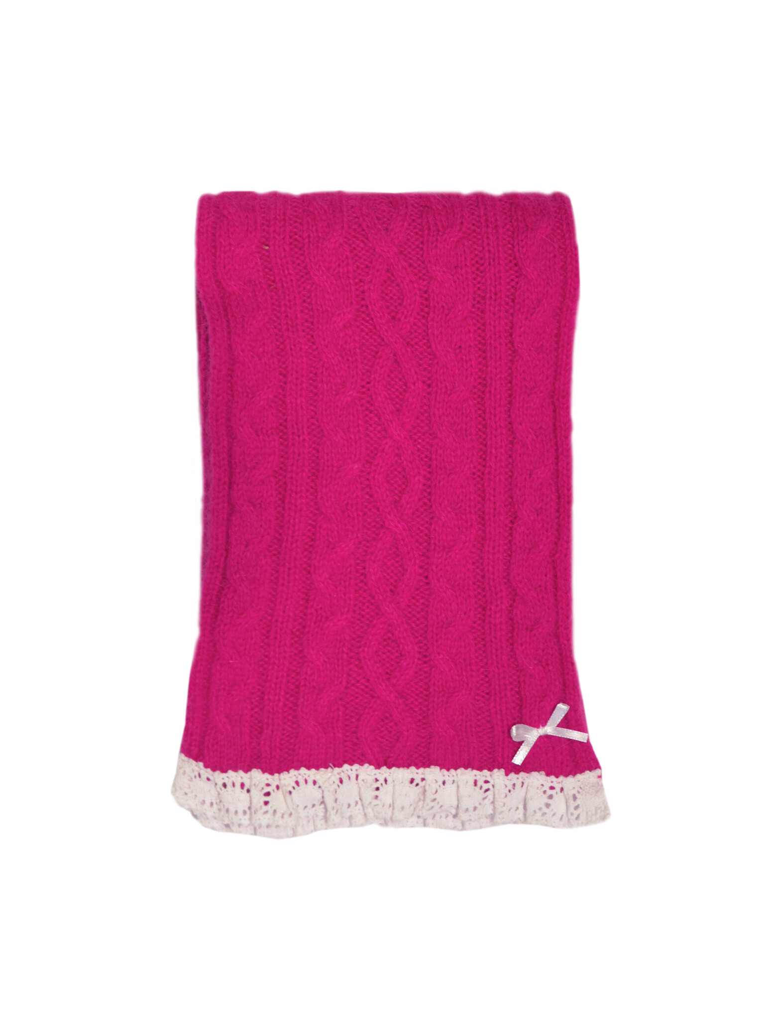 Patrick Francis Wool & Lace Cable Knit Scarf