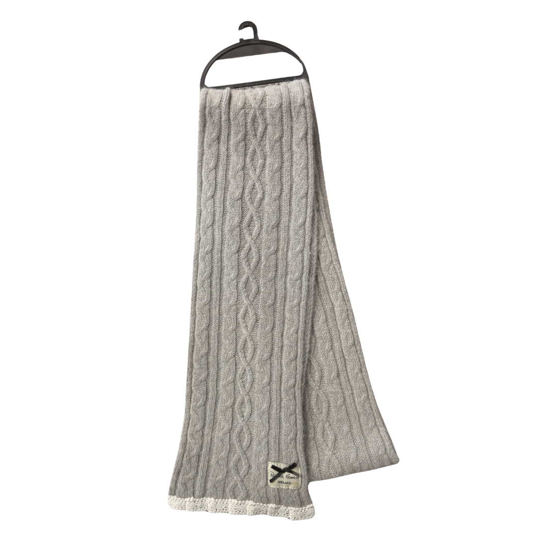 Patrick Francis Wool & Lace Cable Knit Scarf