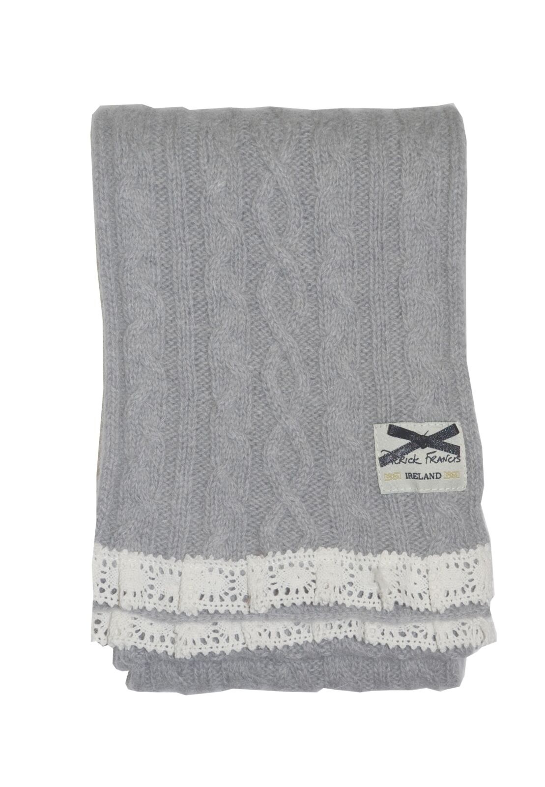 Patrick Francis Wool & Lace Cable Knit Scarf