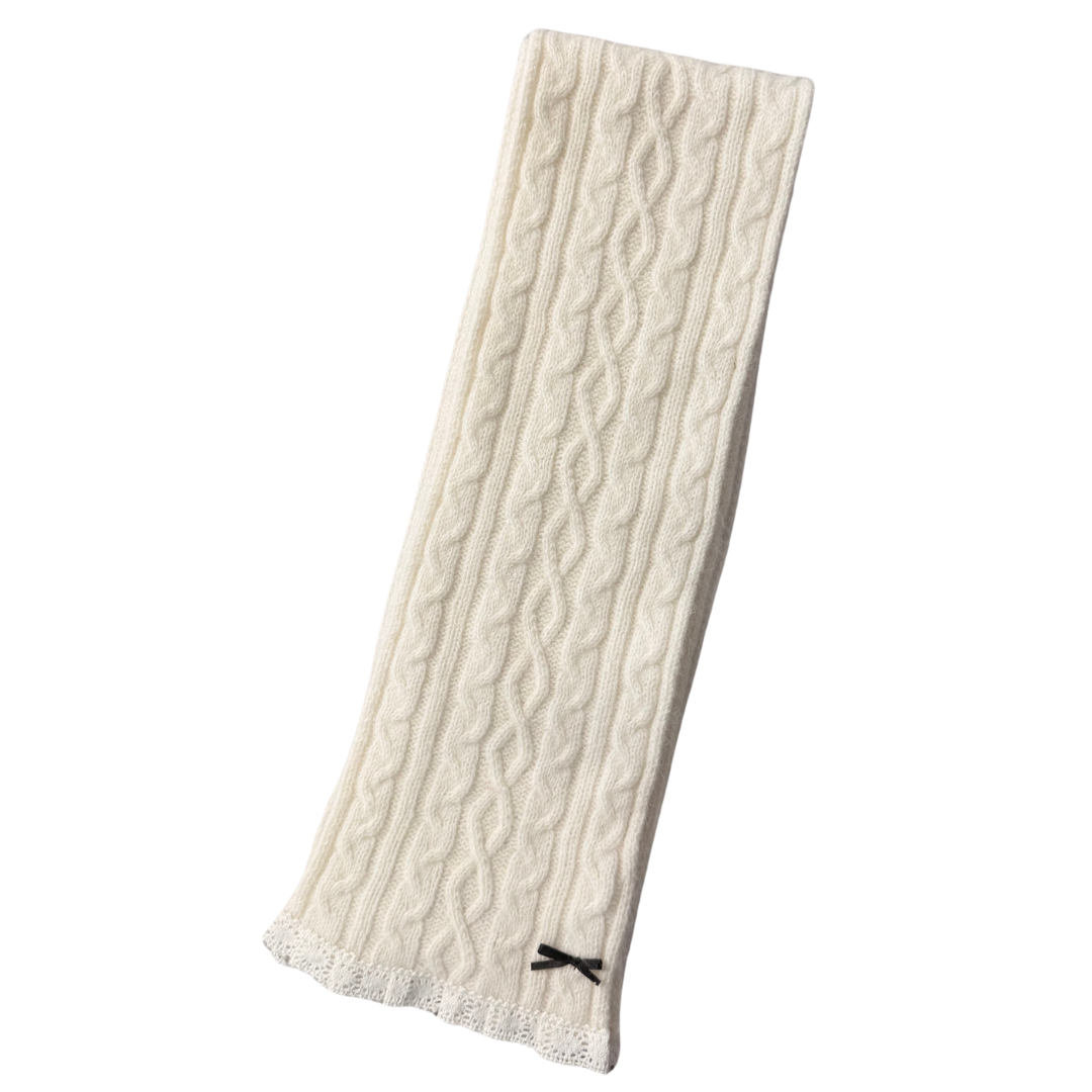 Patrick Francis Wool & Lace Cable Knit Scarf *Final Sale*