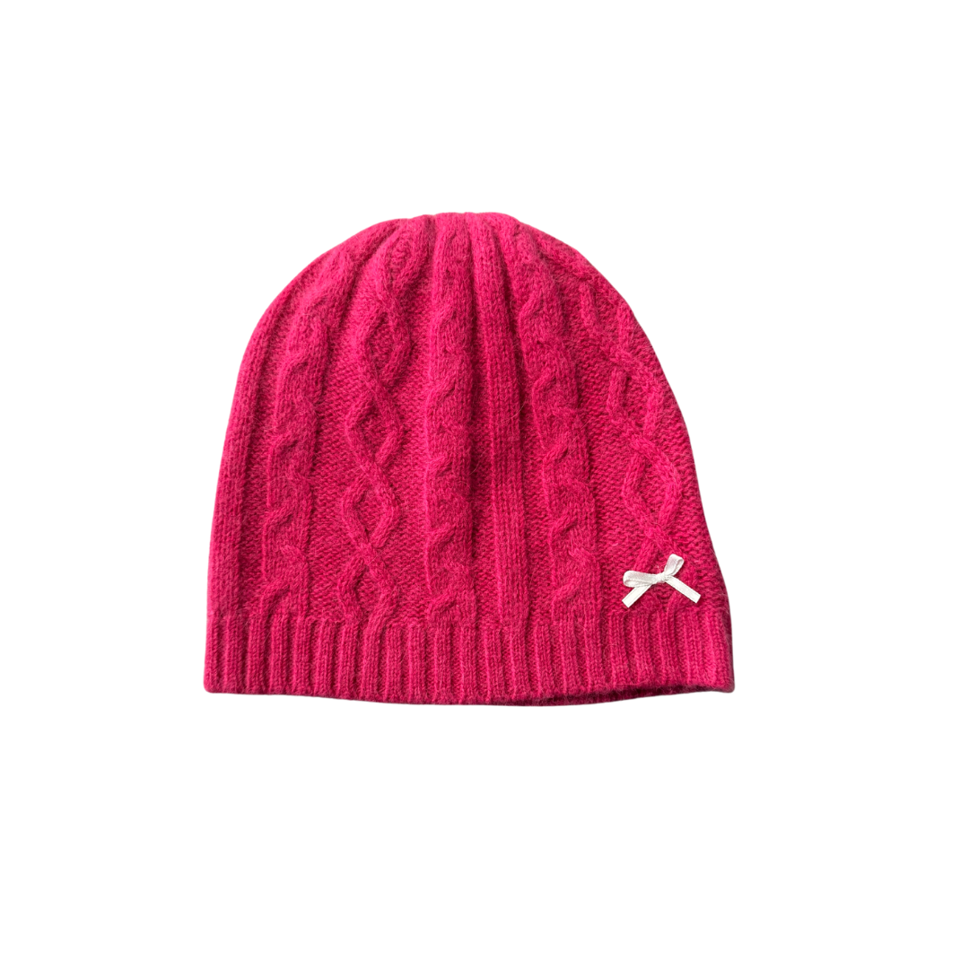 Patrick Francis Cable Knit Hat with Lace Detail - *Final Sale*