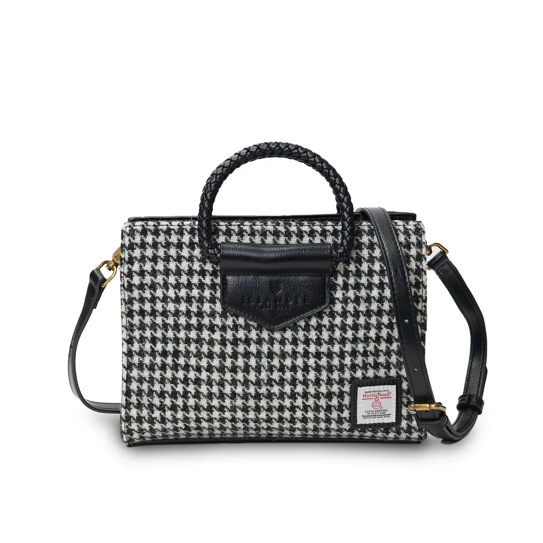 Islander Arran Tote: Black and White Dogtooth
