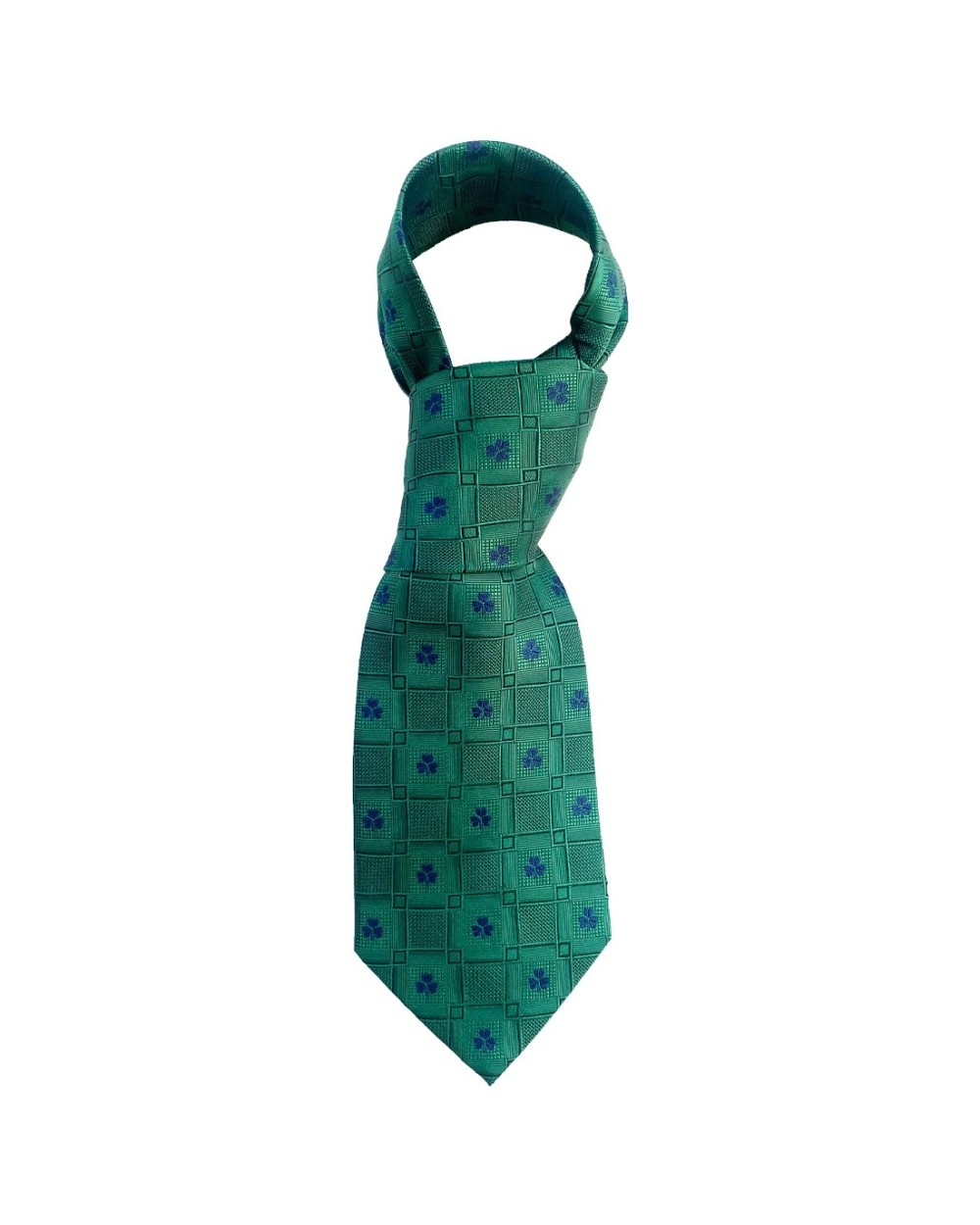 Patrick Francis Celtic Band Silk Tie in Bottle Emerald & Navy