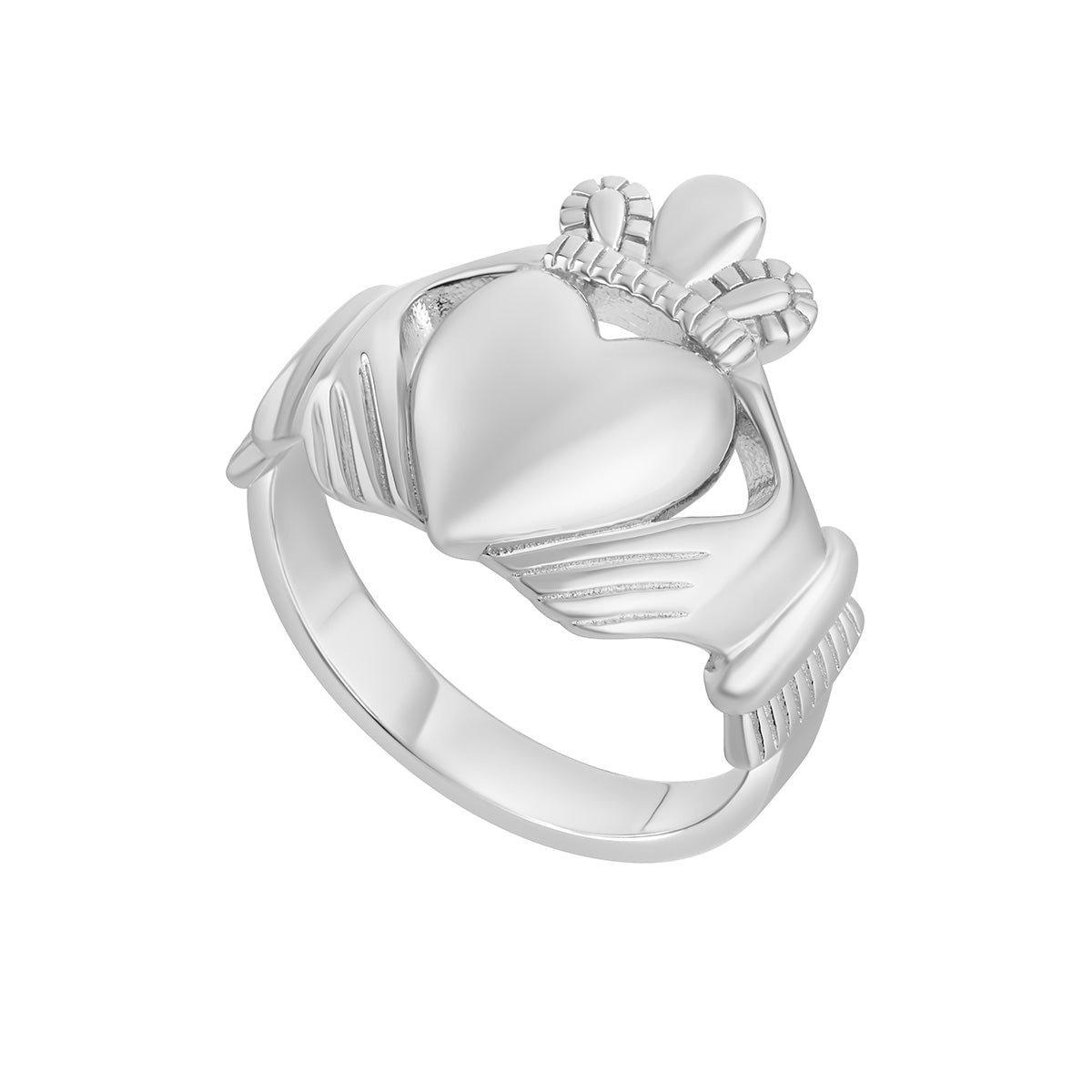 Solvar Silver Heavy Claddagh Ring