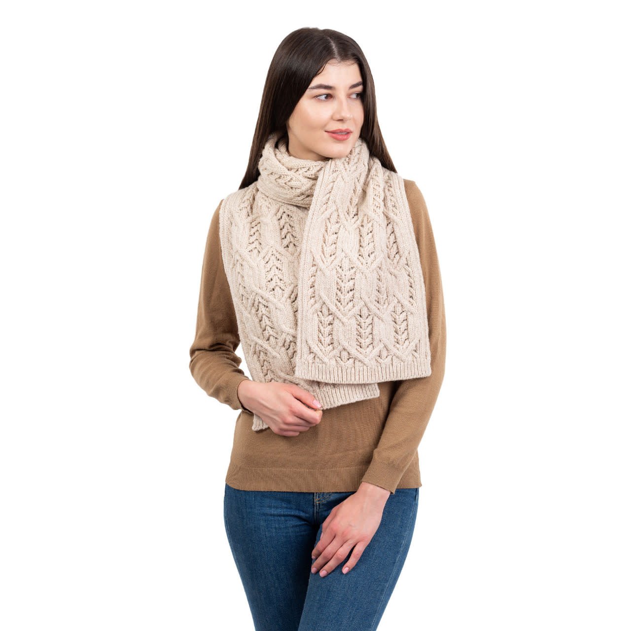 SAOL Aran Leaf Scarf