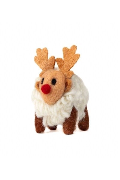 Erin Knitwear Handmade Wool Sheep Reindeer Hanging