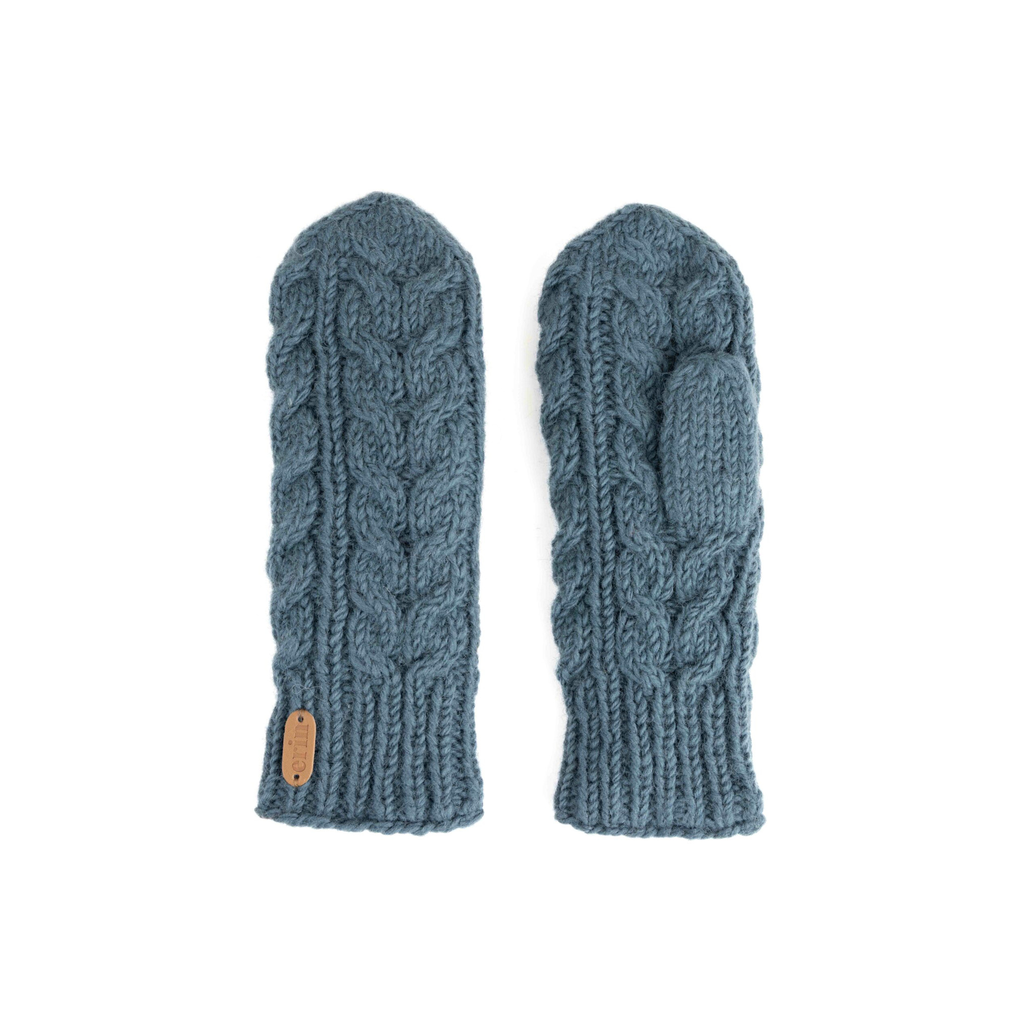 Erin Knitwear Aran Cable Knit Mittens