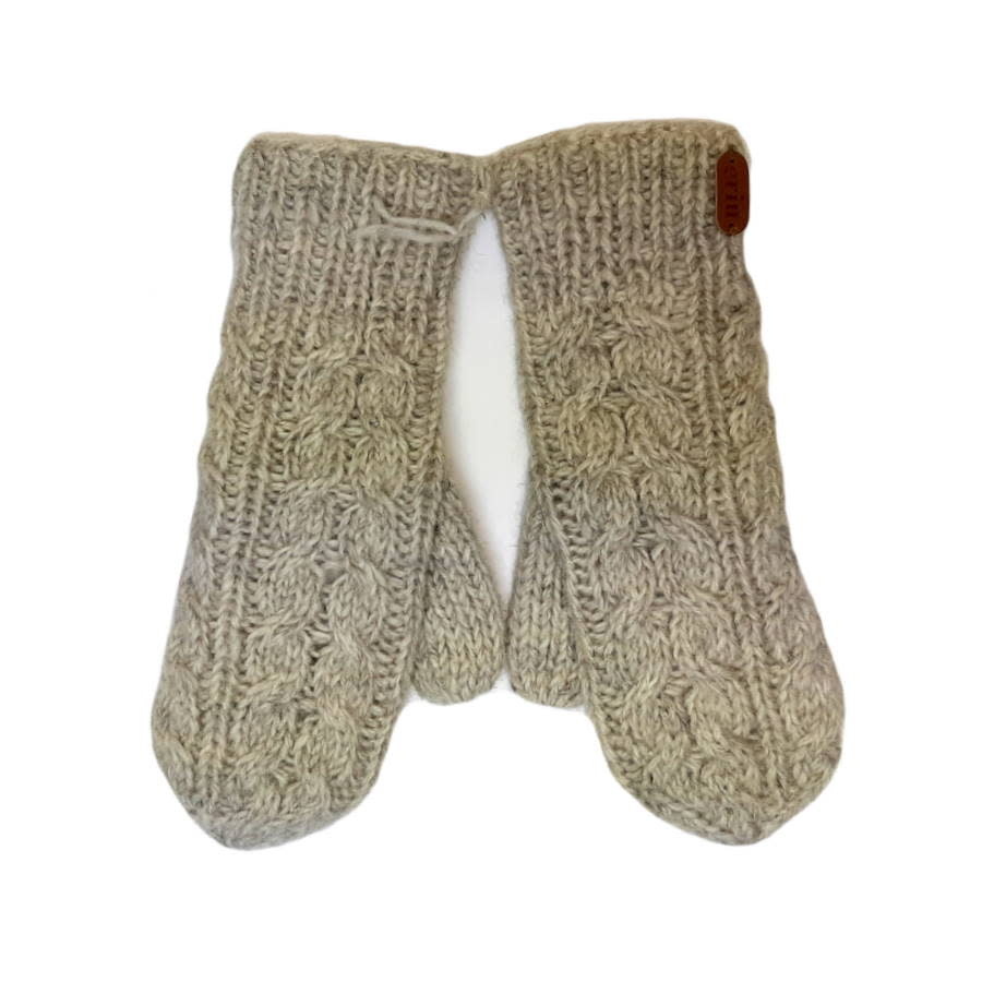Erin Knitwear Aran Cable Knit Mittens