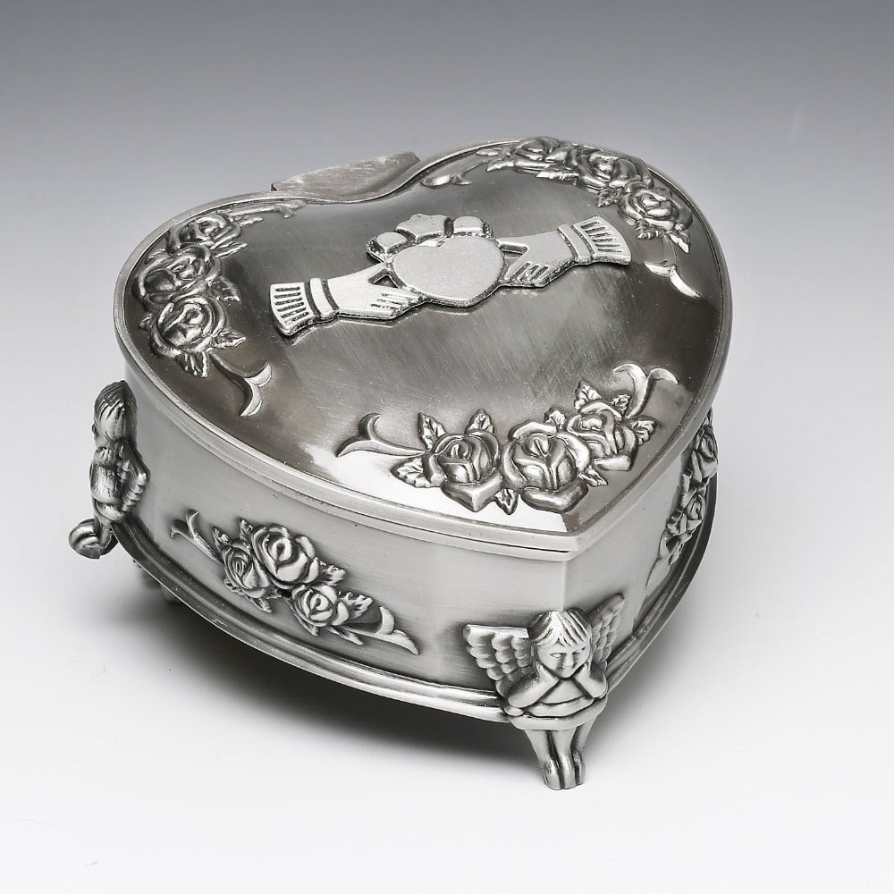 Mullingar Pewter Claddagh Heart-shaped Jewelry Box