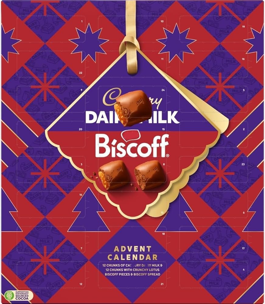 Cadbury Dairy Milk Biscoff Chunk Advent Calendar