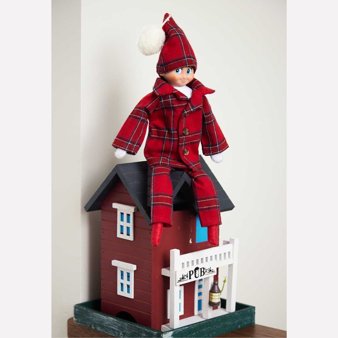 Lee Valley Ireland Elf on the Shelf Red Tartan Pajama Set