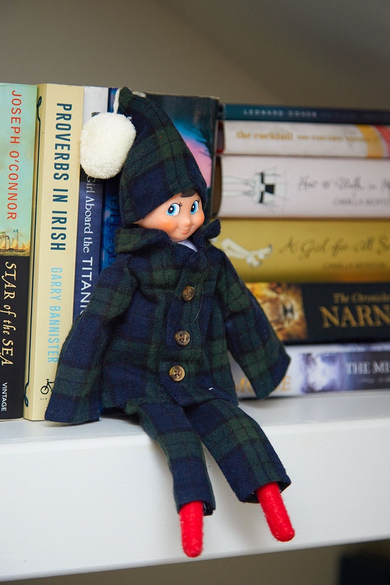 Lee Valley Ireland Elf on the Shelf Blue and Green Tartan Pajama Set