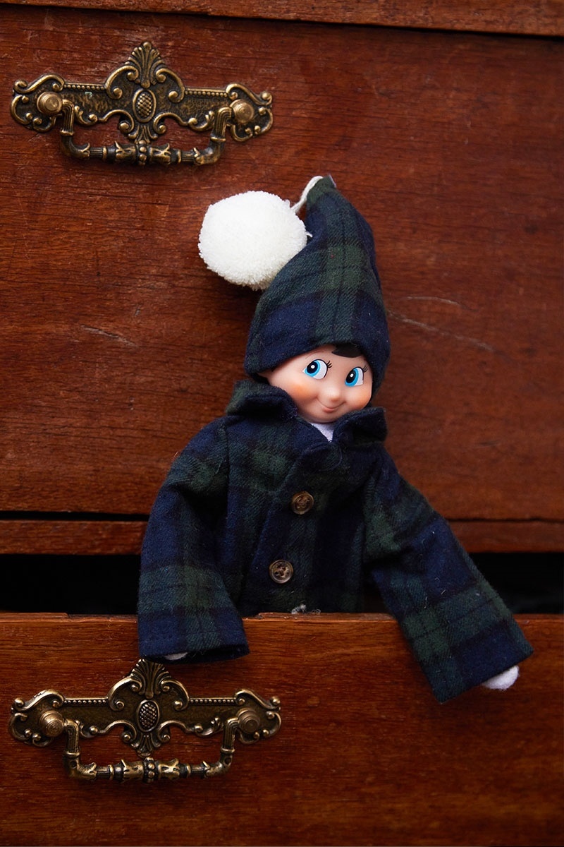 Lee Valley Ireland Elf on the Shelf Blue and Green Tartan Pajama Set