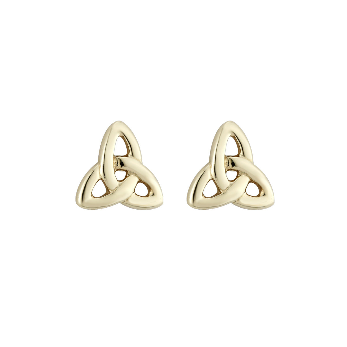 Solvar 18ct Gold Plated Trinity Stud Earrings