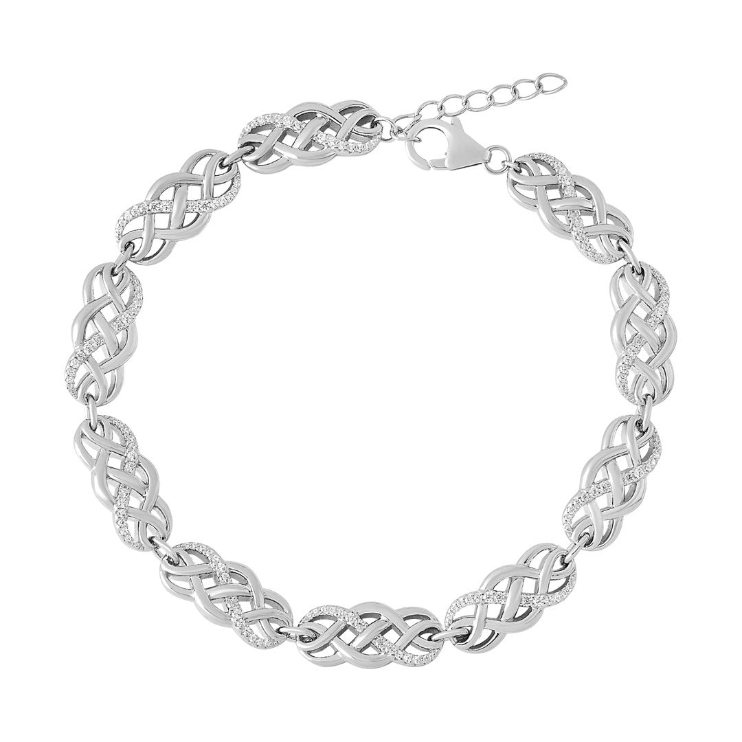Solvar Stone-set Celtic Knot Bracelet