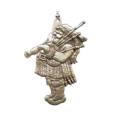 Scott's Highland Santa Bagpiper Ornament