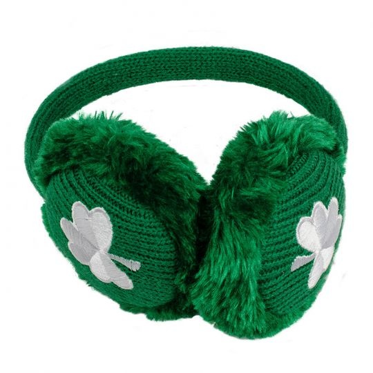 Bridgets of Erin Shamrock Knit Ear Muffs - Youth