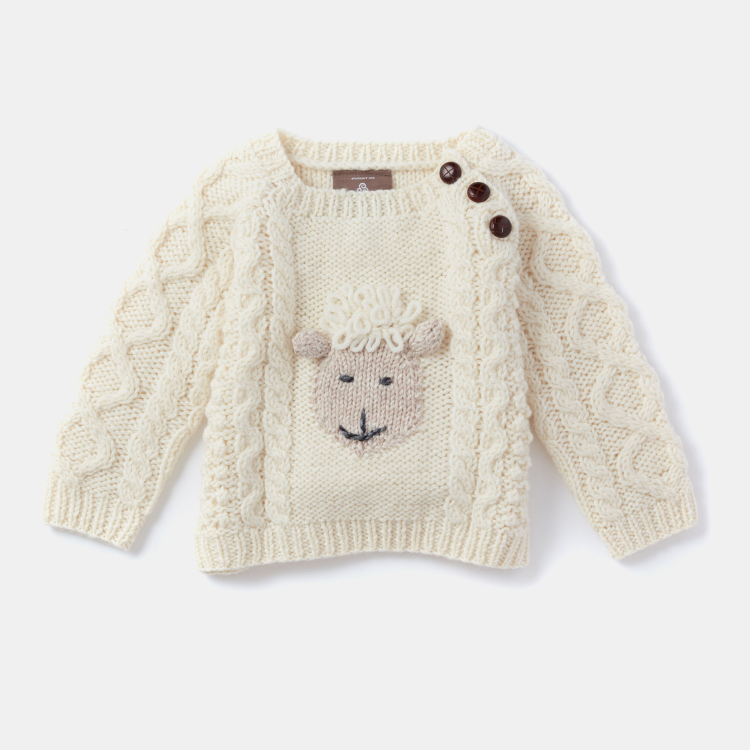 Aran Woollen Mills Baby Shepley Aran Crew Sweater