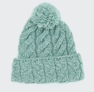 Aran Woollen Mills Aran Supersoft Merino Pom Hat