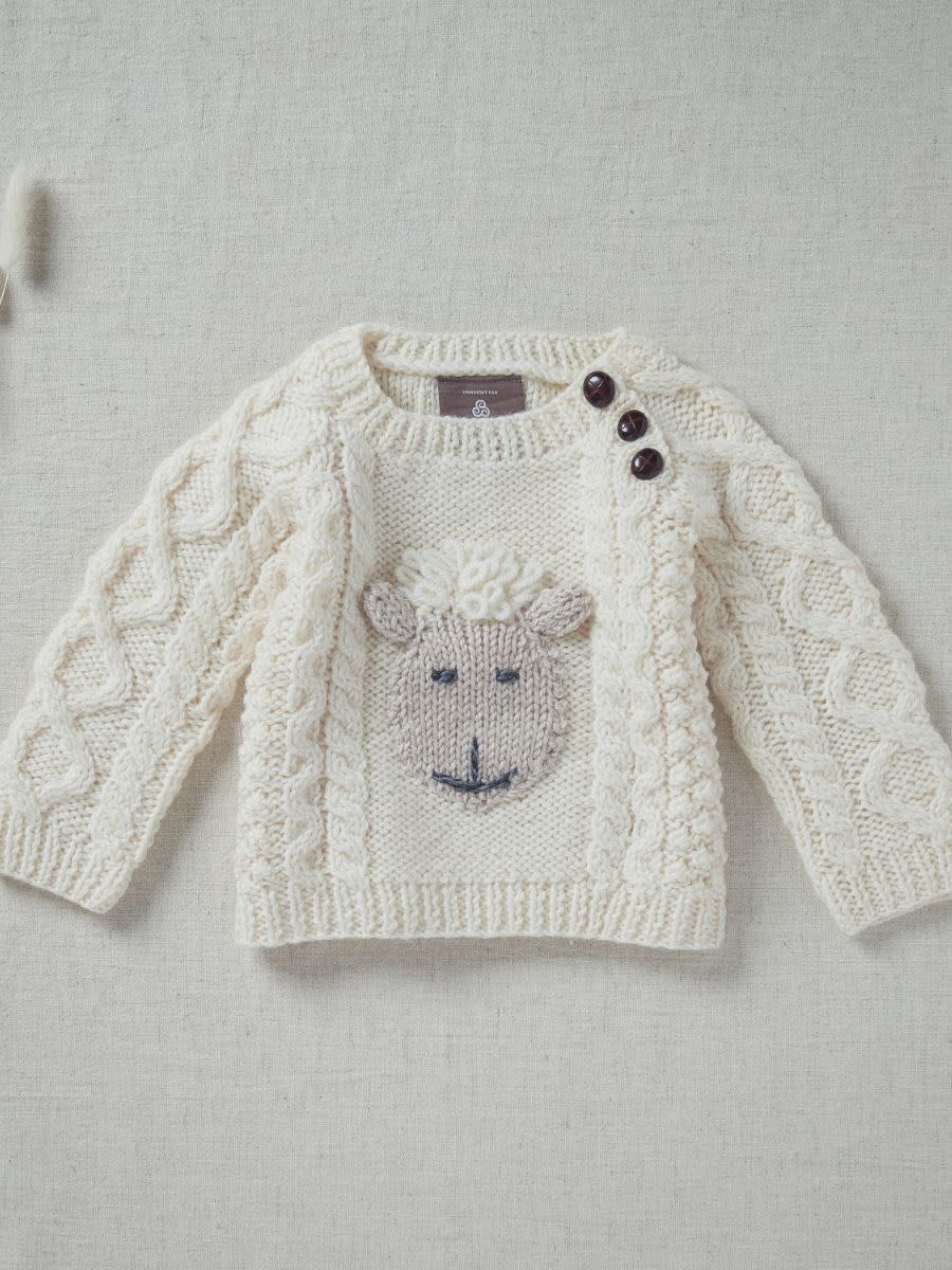 Aran Woollen Mills Baby Shepley Aran Crew Sweater