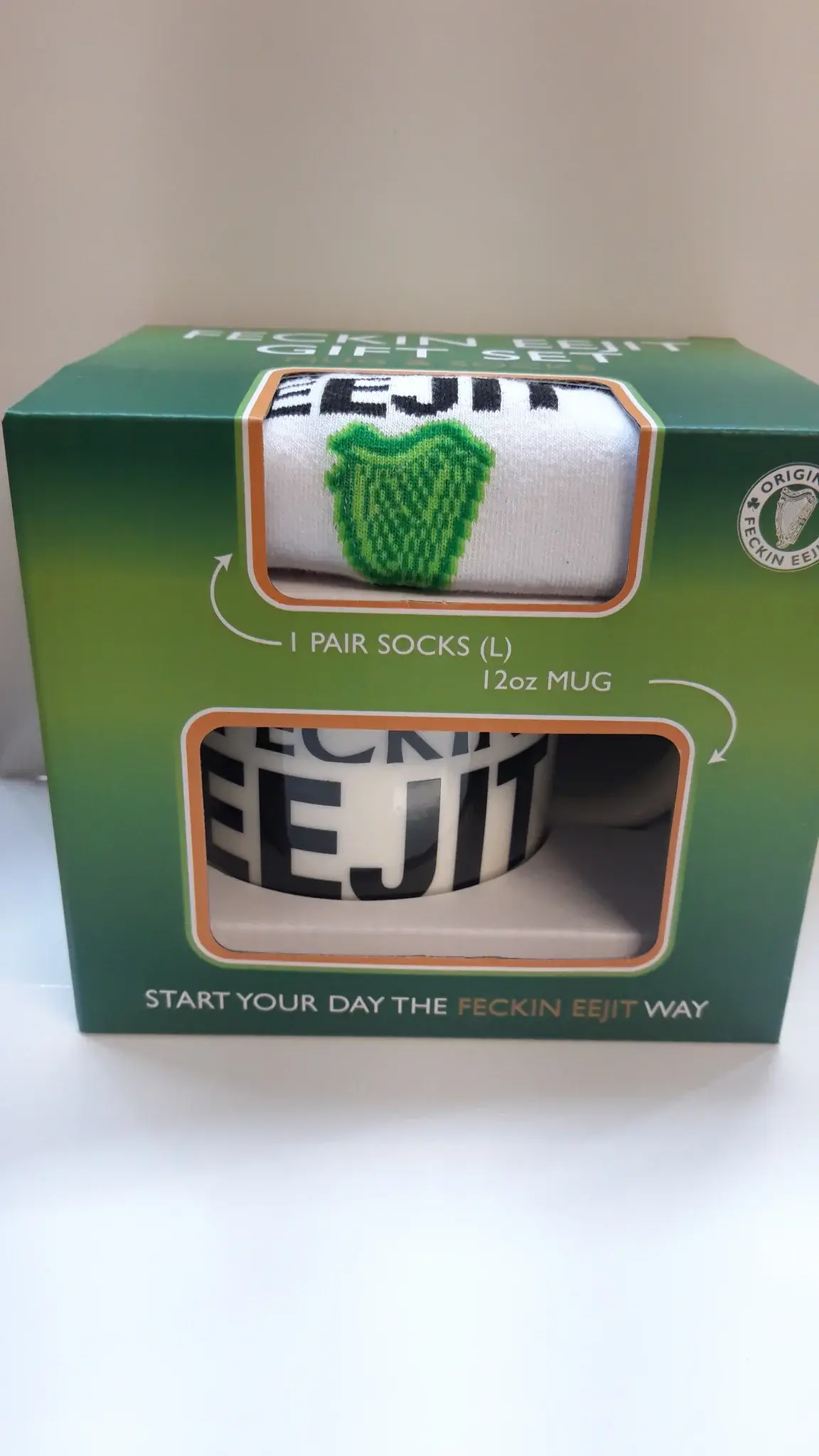 Irish Decal Products Feckin Eejit Gift Set (Mug and Socks)