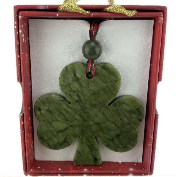 Connemara Marble Ornament- Shamrock