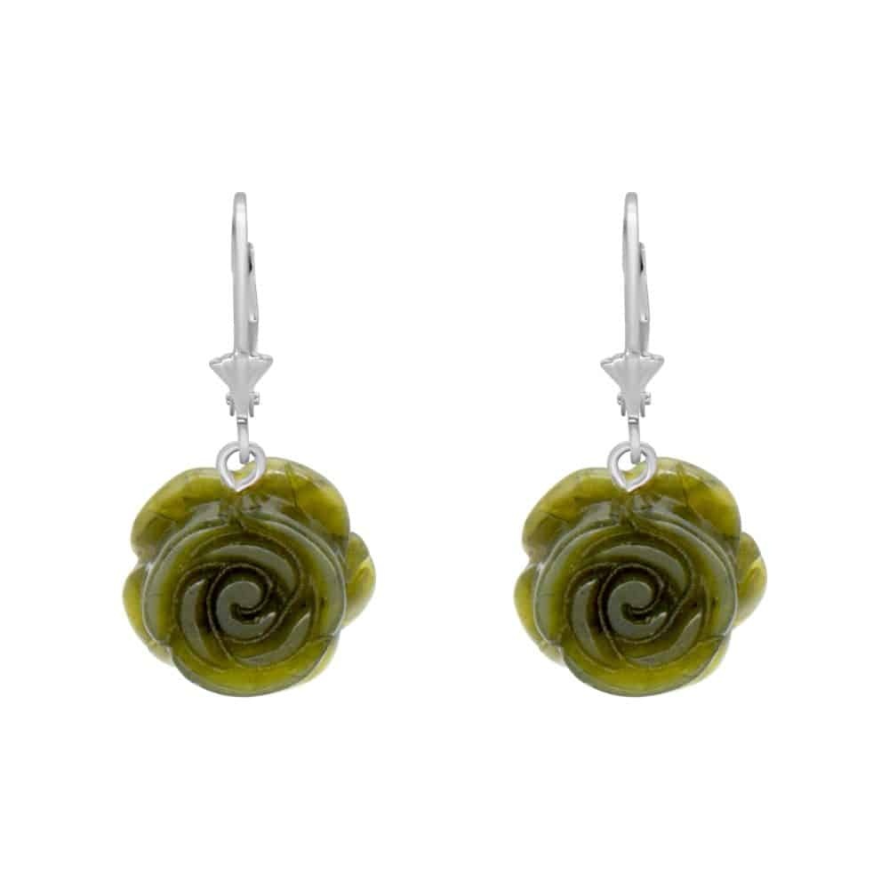 Connemara Marble Rose Earrings