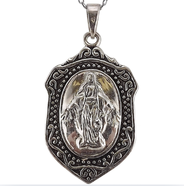 Connemara Marble Blessed Mary Medal