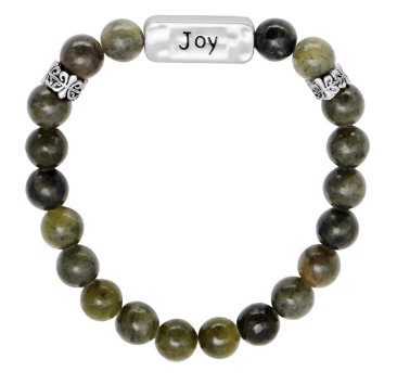 JC Walsh Connemara Marble Stretch Bracelet with Joy Bead