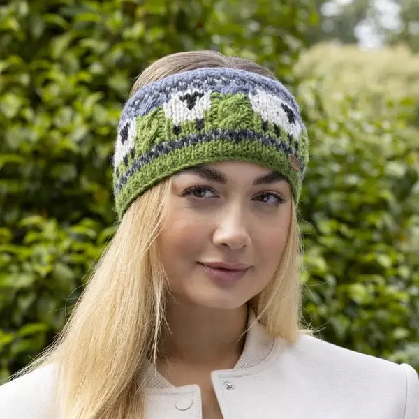 Erin Knitwear Aran Sheep Cable Headband