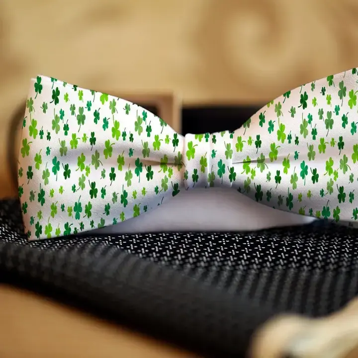 Potter's Printing St. Patrick's Day Bow Tie - Shamrocks