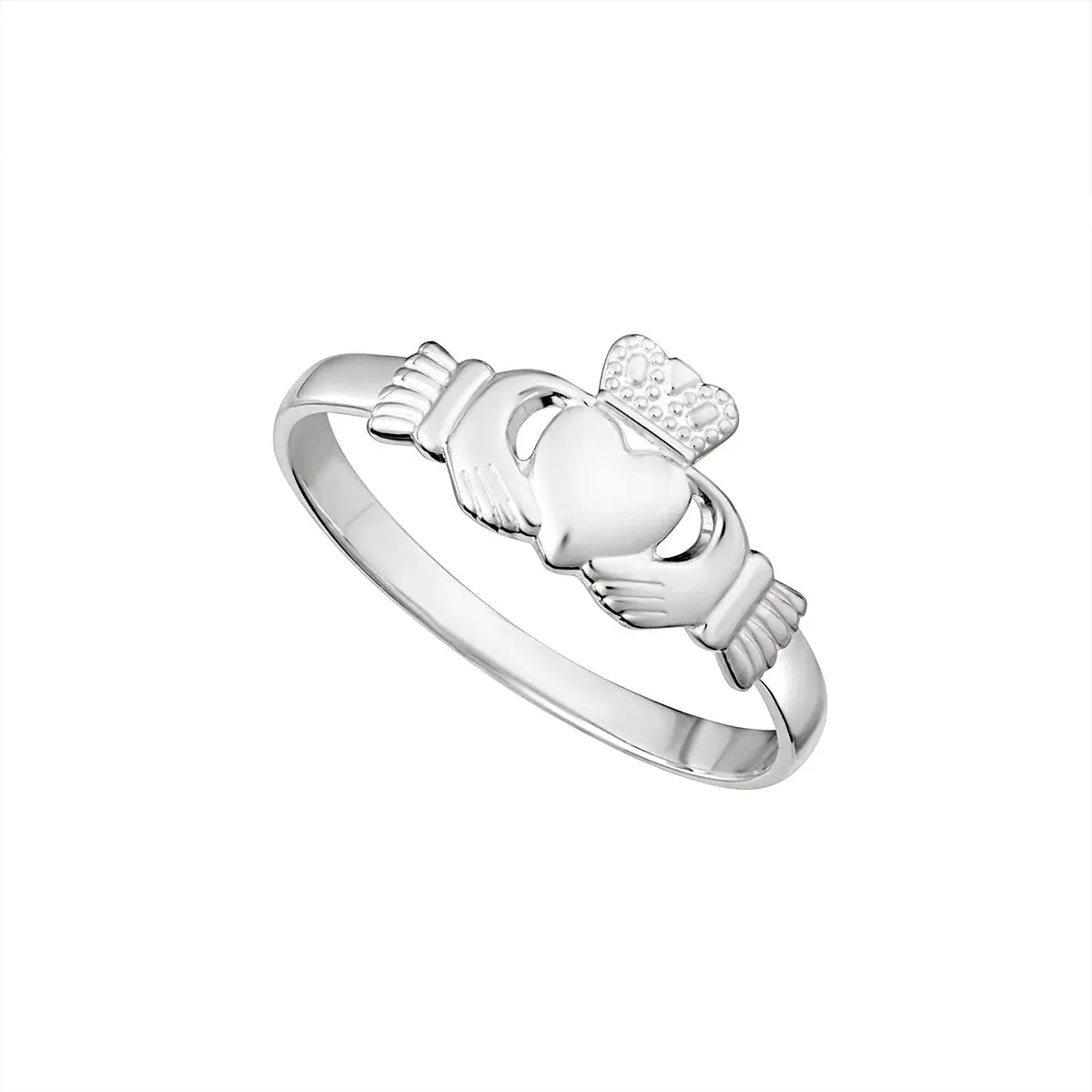 Solvar Light Sterling Silver Claddagh Ring
