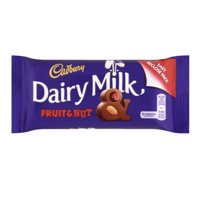 Cadbury Dairy Milk Fruit & Nut Bar 54g
